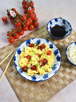 Recette du monde Oeufs brouillé à la tomate - Chine